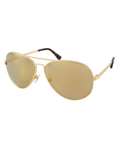 michael kors gold mirrored aviator sunglasses|Michael Kors aviator eyeglasses.